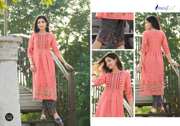 Rangjyot Rangriti 1 Designer Festive Wear Kurti With Pant